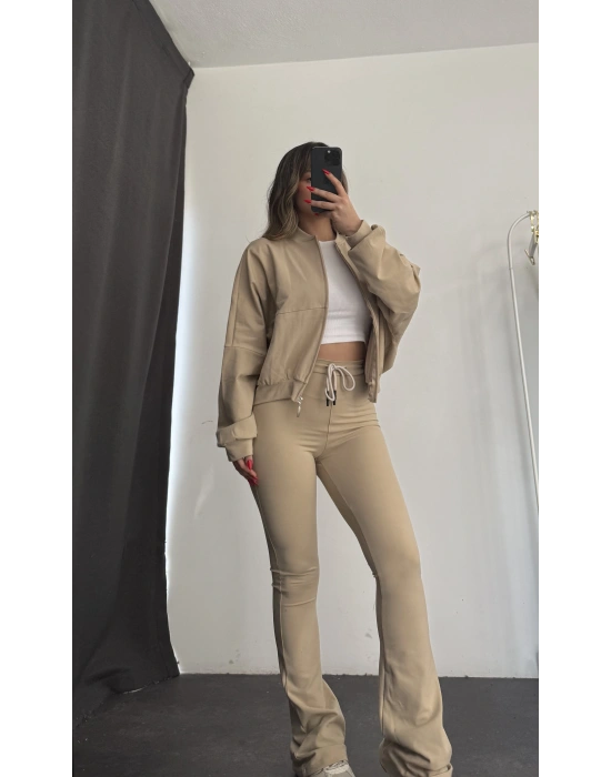 Darcy İspanyol Eşofman Takımı - Bej
