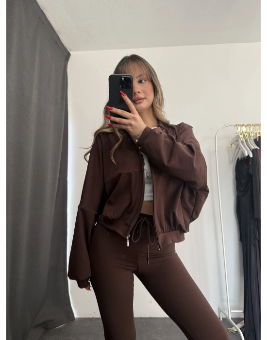 Darcy İspanyol Eşofman Takımı - Kahve