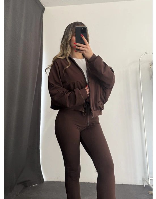 Darcy İspanyol Eşofman Takımı - Kahve