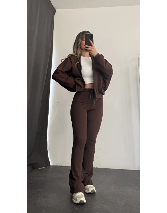 Darcy İspanyol Eşofman Takımı - Kahve