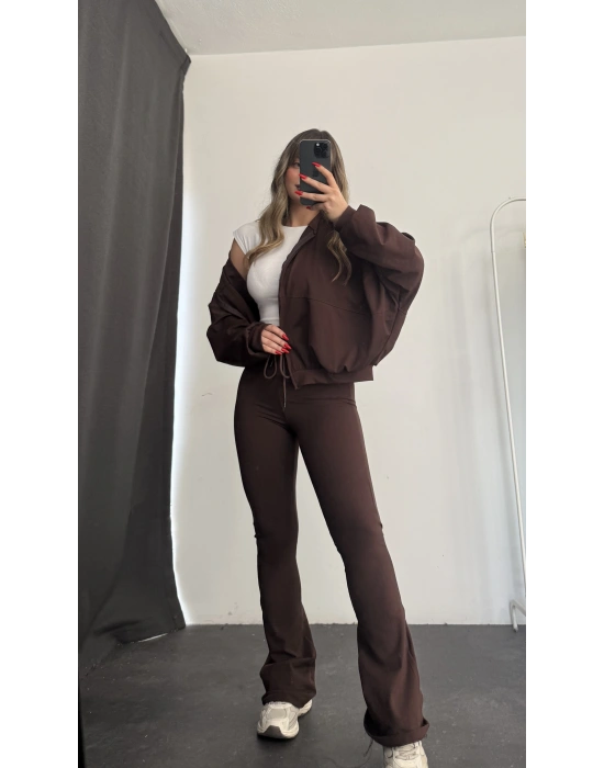 Darcy İspanyol Eşofman Takımı - Kahve