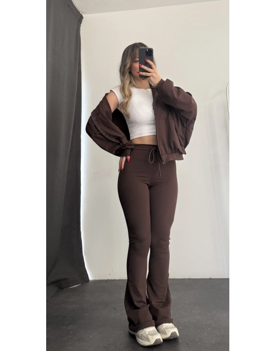 Darcy İspanyol Eşofman Takımı - Kahve