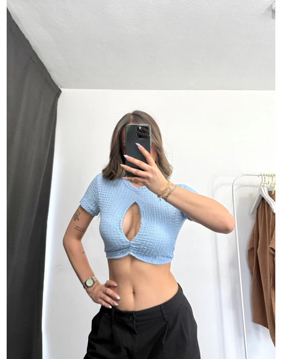 Dekolte Crop - Mavi