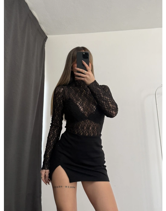 Diana Dantel Bluz - Siyah
