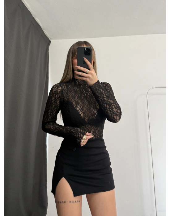 Diana Dantel Bluz - Siyah