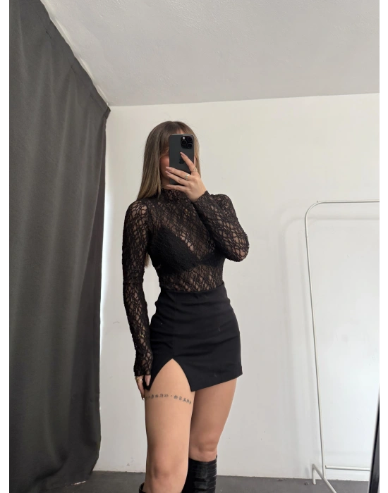 Diana Dantel Bluz - Siyah