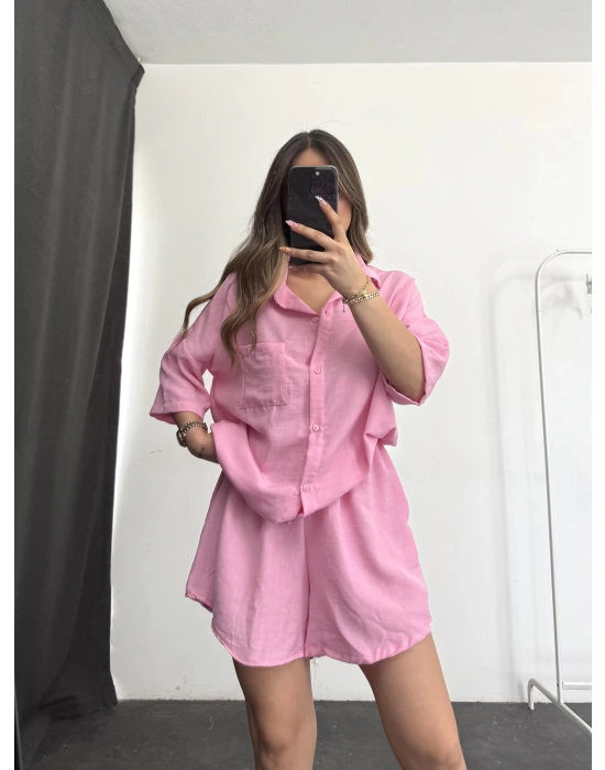 Dolphin Şortlu Takım - Pembe