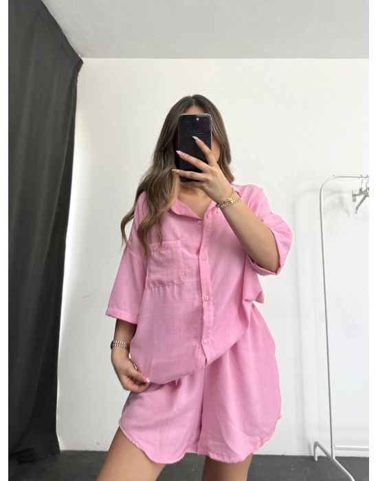 Dolphin Şortlu Takım - Pembe