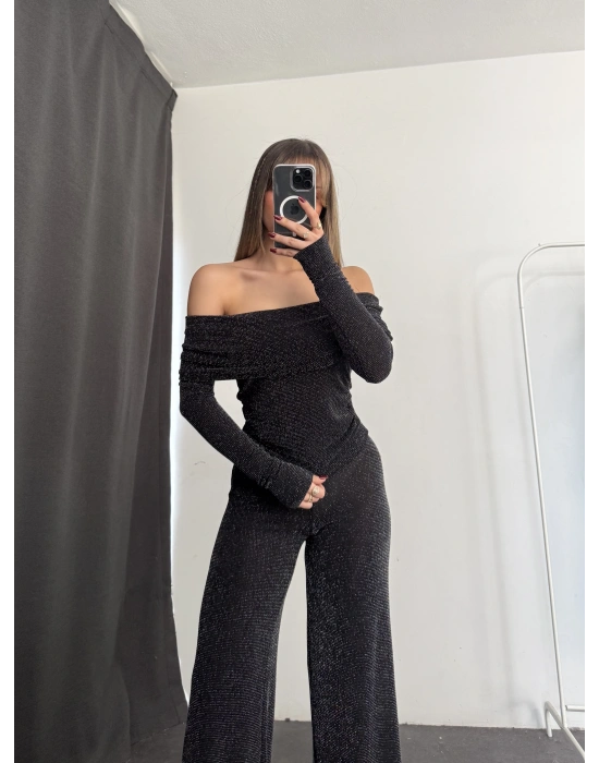 Elenor Simli Madonna Takım - Siyah