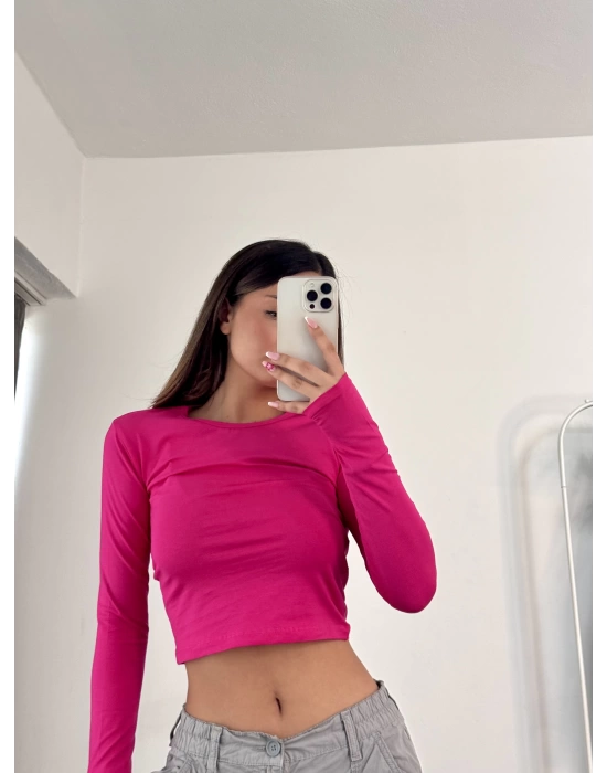 Ella Basic Crop - Pembe