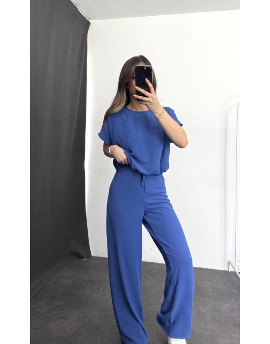 Ella Crop Takım -Lacivert
