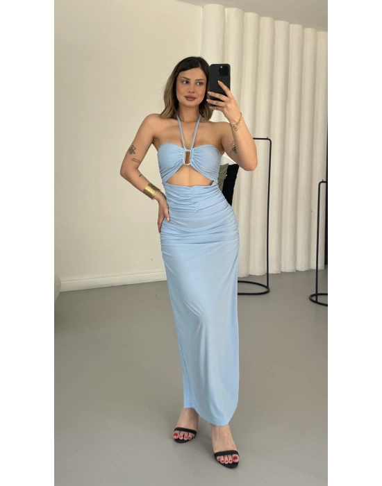 Esther Straplez Elbise - Bebe Mavi