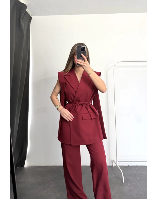 Evens Ceket Takım - Bordo
