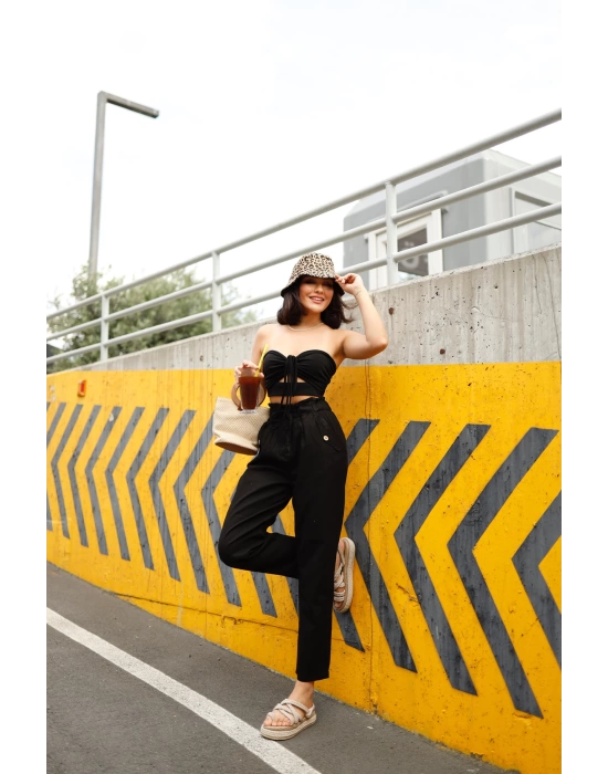 Gabardin Pantolon - Siyah