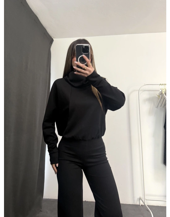 Grace Uzun Yaka Takım - Siyah