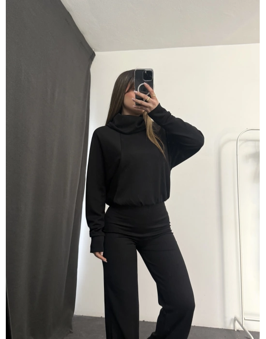 Grace Uzun Yaka Takım - Siyah