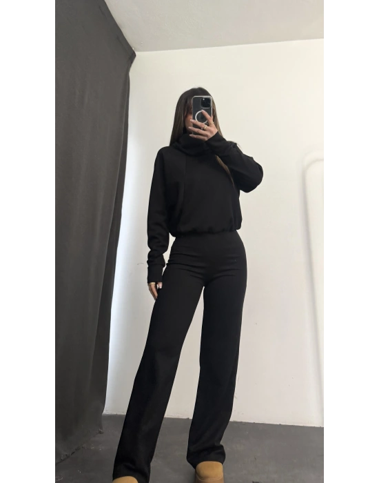 Grace Uzun Yaka Takım - Siyah