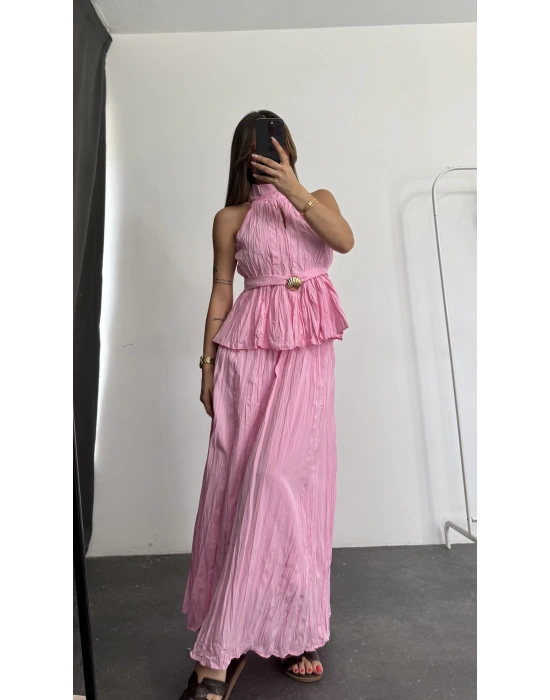 Halter Salaş Takım - Pembe
