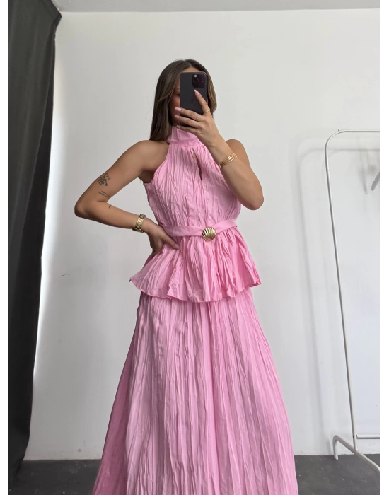 Halter Salaş Takım - Pembe
