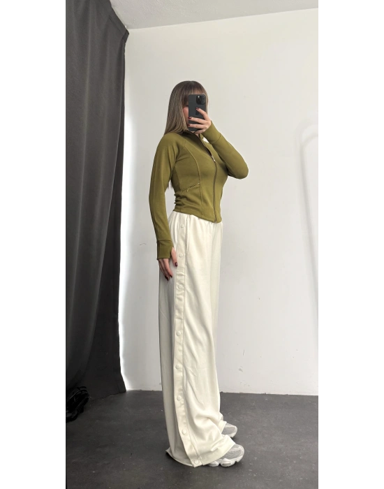 Hope Çıtçıtlı Eşofman - Beyaz