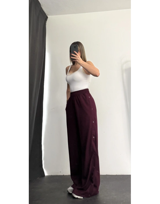 Hope Çıtçıtlı Eşofman - Bordo