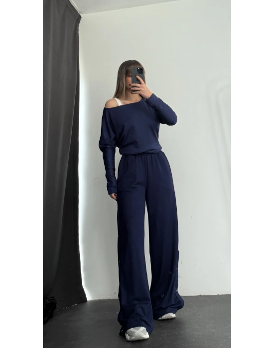 Hope Çıtçıtlı Eşofman - Lacivert