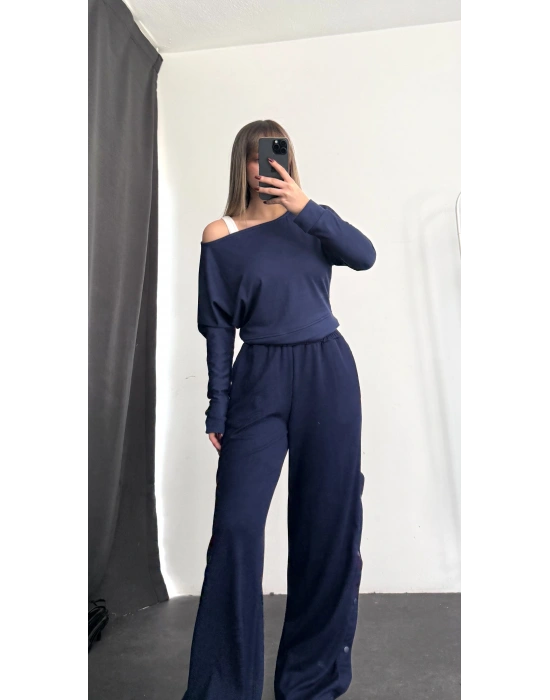 Hope Çıtçıtlı Eşofman - Lacivert