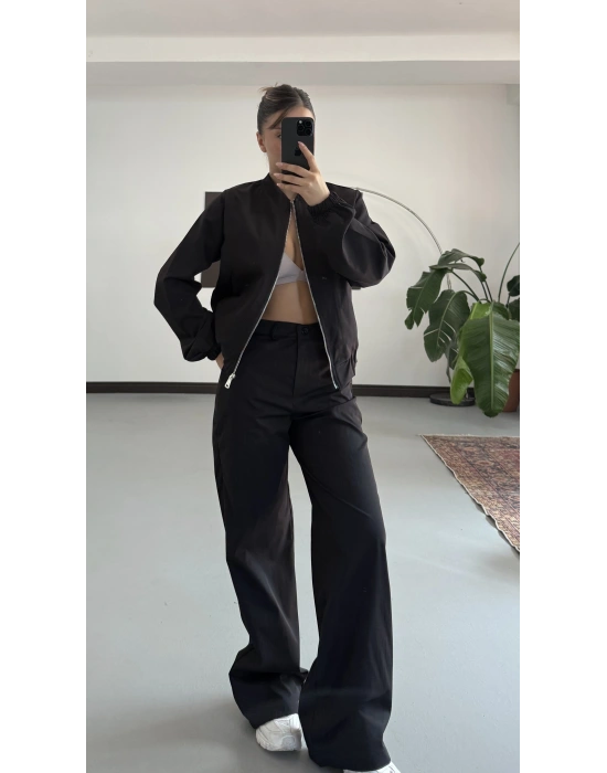 Iina Gabardin Takım - Siyah