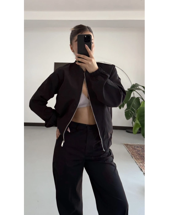 Iina Gabardin Takım - Siyah