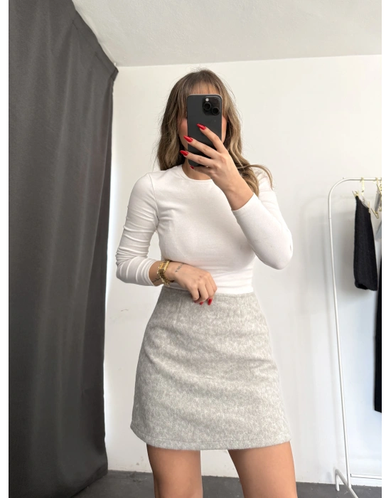 Isabel Kaşe Etek - Gri