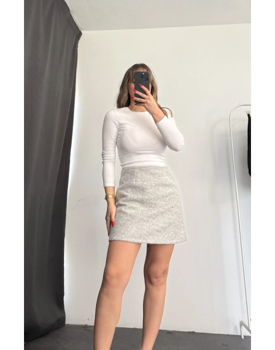 Isabel Kaşe Etek - Gri