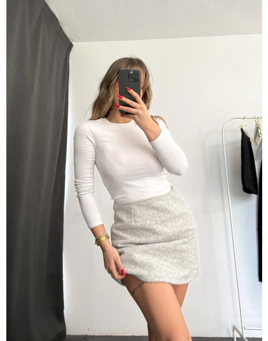 Isabel Kaşe Etek - Gri