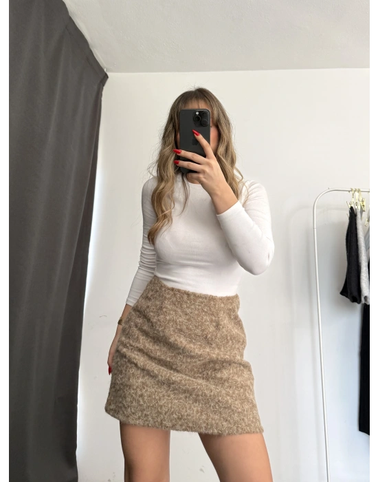 Isabel Kaşe Etek - Vizon