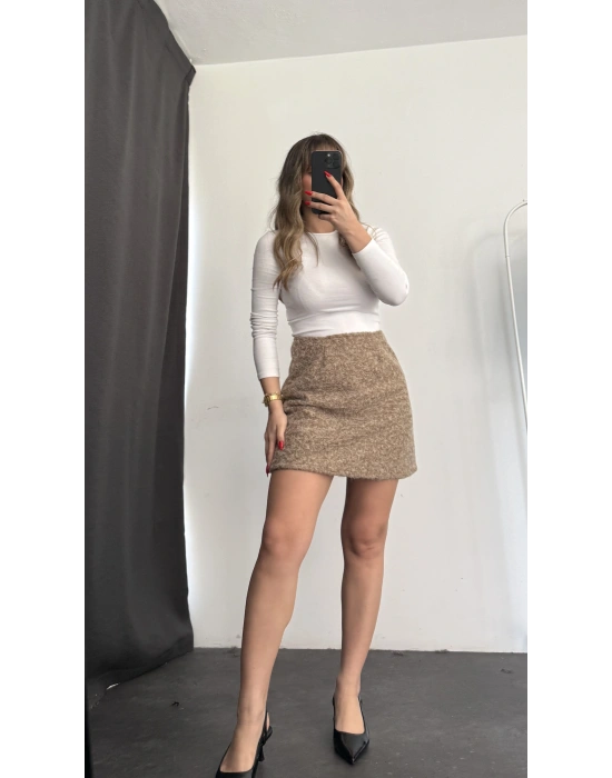 Isabel Kaşe Etek - Vizon