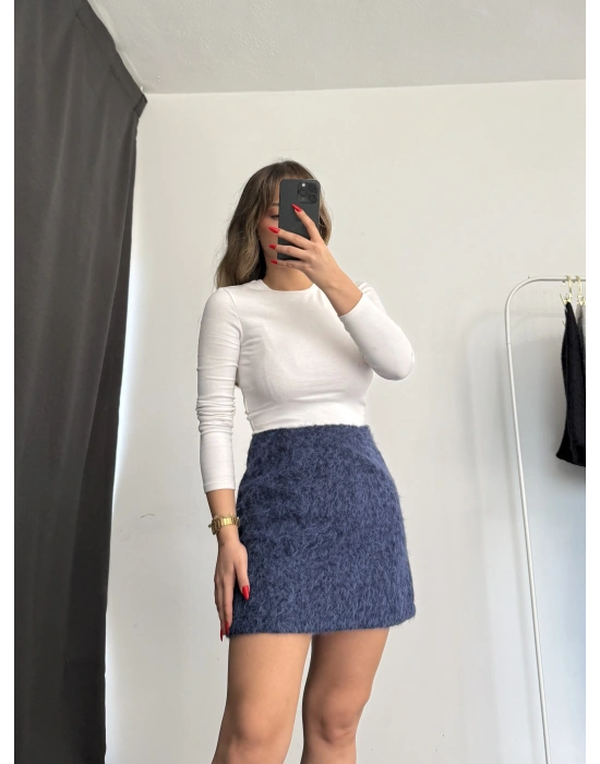 Isabel Kaşe Etek - Lacivert