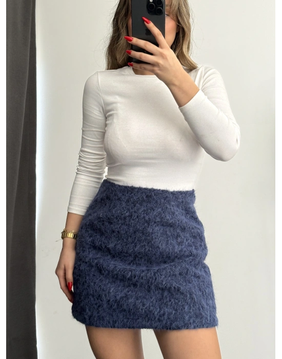 Isabel Kaşe Etek - Lacivert