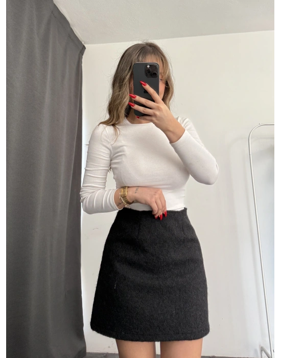 Isabel Kaşe Etek - Siyah