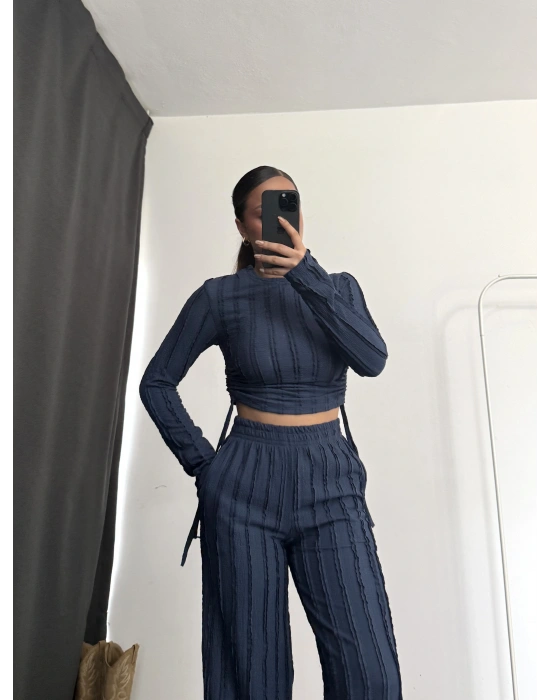 Janna Büzgülü Takım - Lacivert