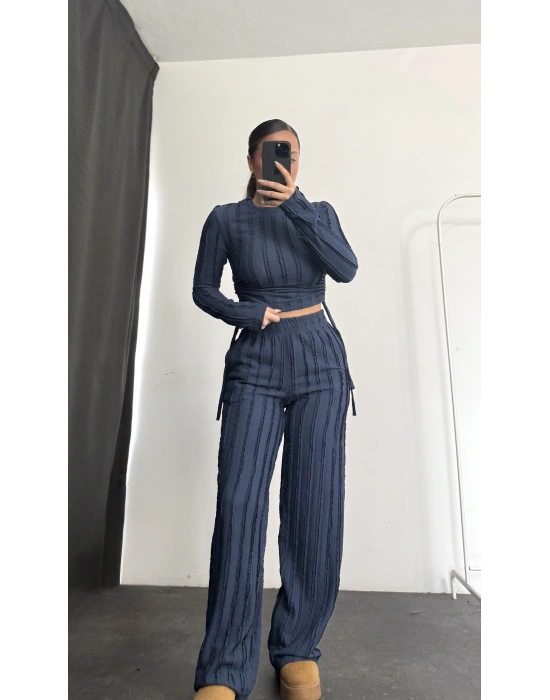 Janna Büzgülü Takım - Lacivert