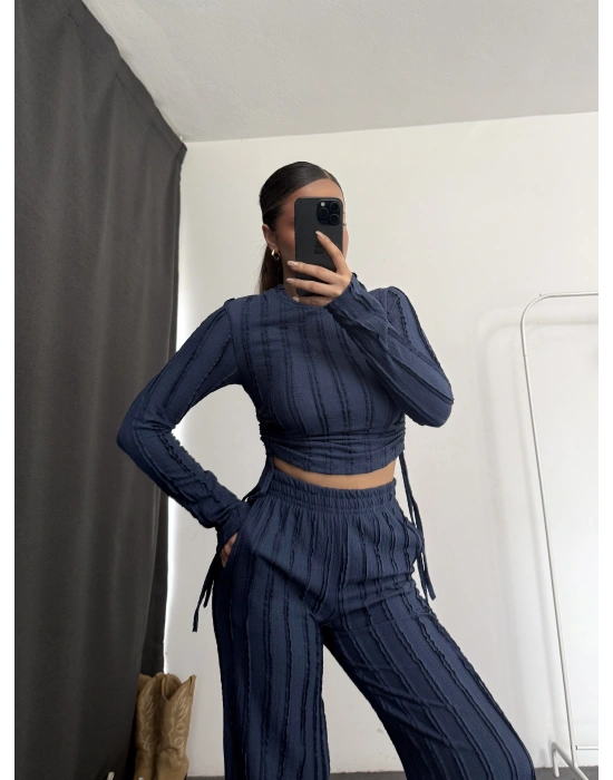 Janna Büzgülü Takım - Lacivert