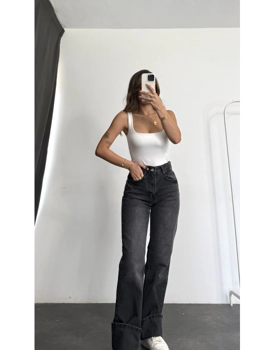 Jazz Wide Leg Jean - Füme