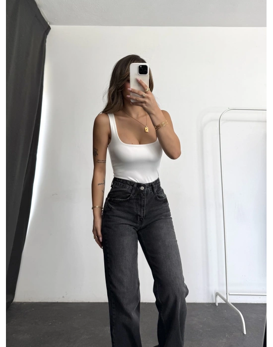 Jazz Wide Leg Jean - Füme