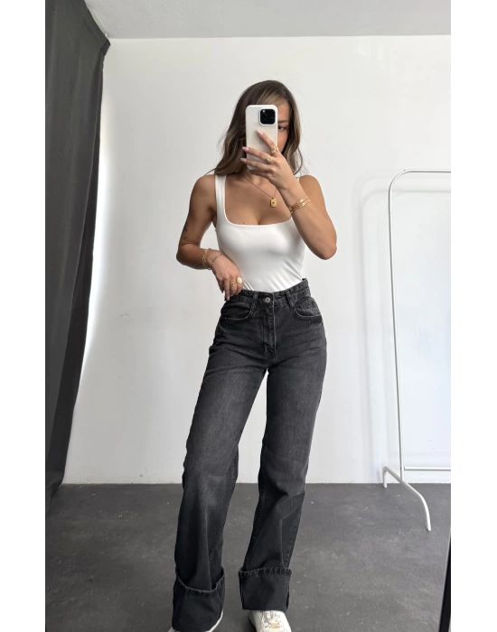 Jazz Wide Leg Jean - Füme