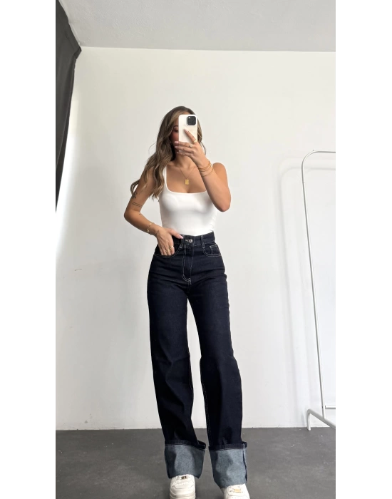 Jazz Wide Leg Jean - Lacivert