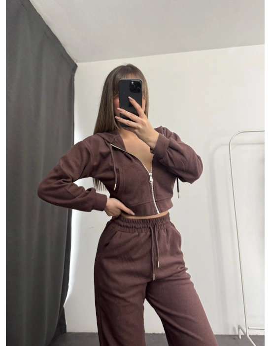 Jerry Basic Eşofman Takımı - Kahve