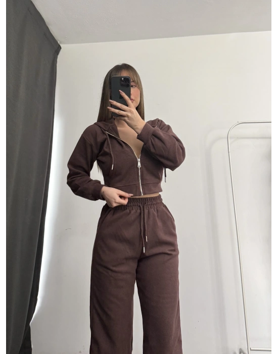 Jerry Basic Eşofman Takımı - Kahve