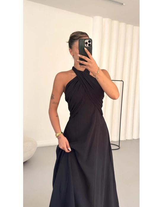 Jessica Salaş Elbise - Siyah