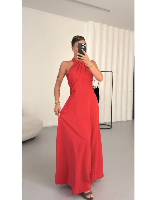 Jessica Salaş Elbise - Kırmızı
