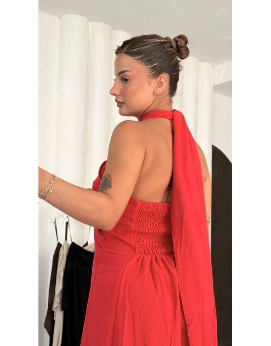 Jessica Salaş Elbise - Kırmızı