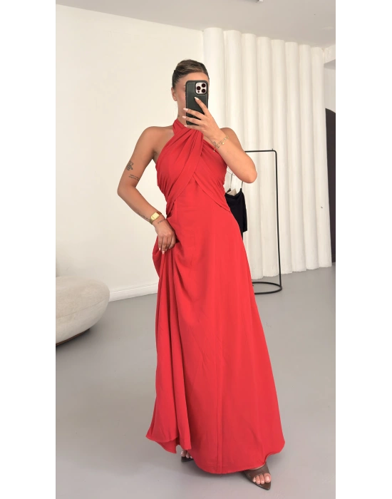 Jessica Salaş Elbise - Kırmızı